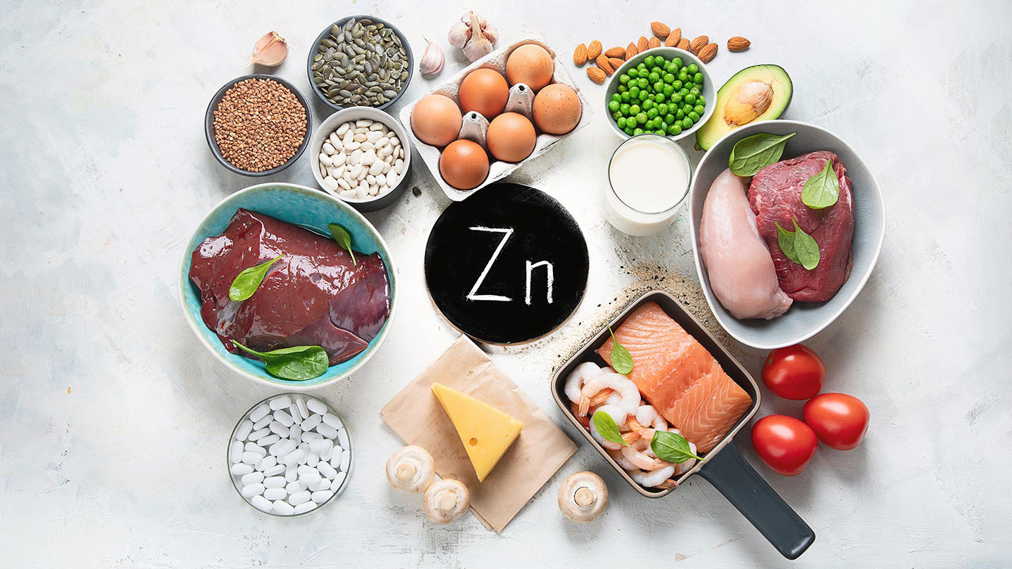 Nährstoffe, die Zink enthalten.