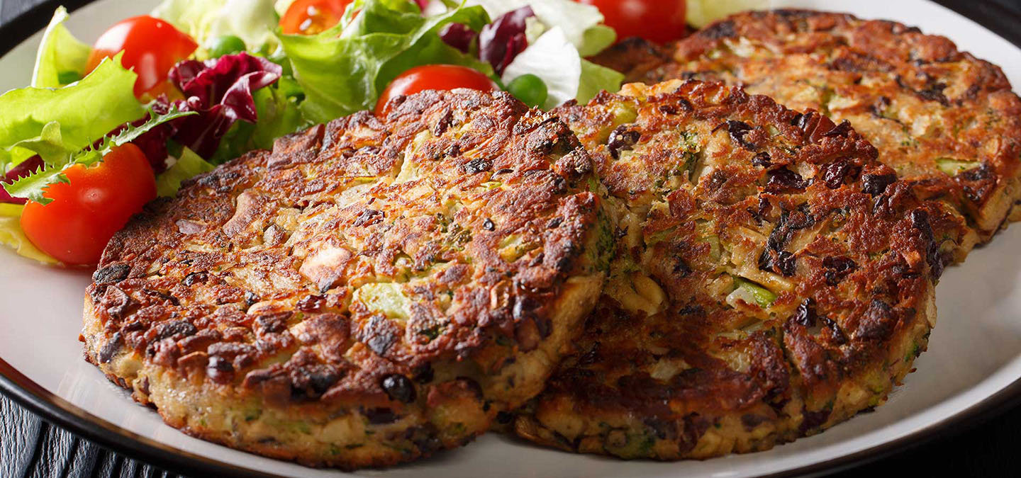 Frikadellen mit Buchen-Austernpilzen.