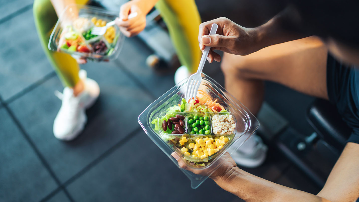 Gesunde Ernährung bei sportlicher Aktivität.